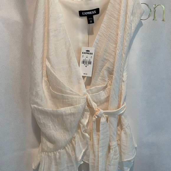 NWT- Satin Ruffle wrap cami - Picture 5 of 5